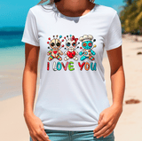 I Loved You Voodoo Halloween Sublimated Graphic Ladies T-shirts