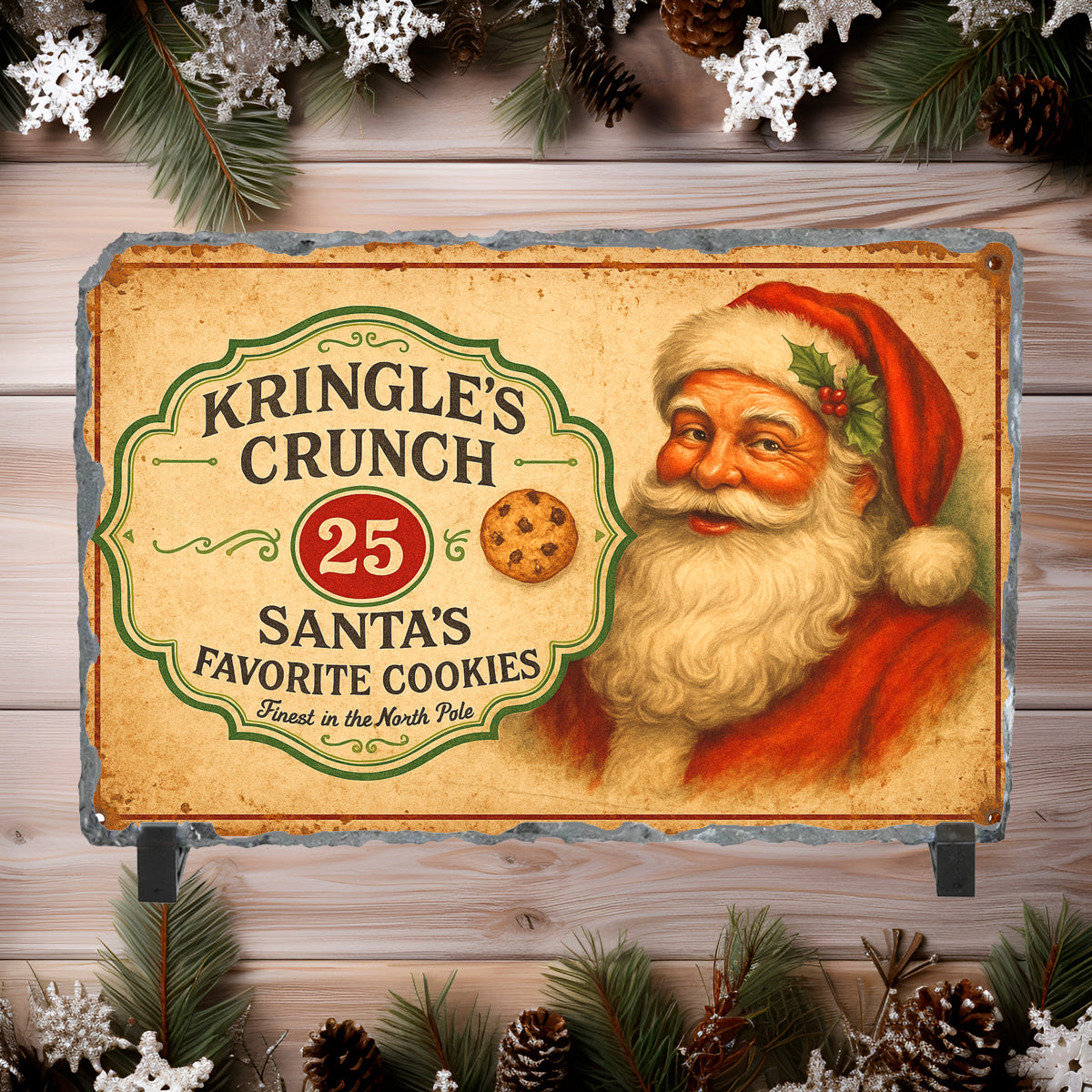 Kringles Crunch Christmas Sublimated Rectangle Slates