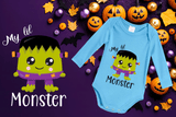 My Lil Monster Halloween HTV Infant Long Sleeve Bodysuits