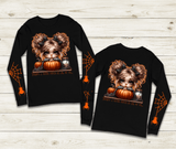 A Little Witch Halloween HTV Graphic Unisex Youth Long Sleeve T-shirts