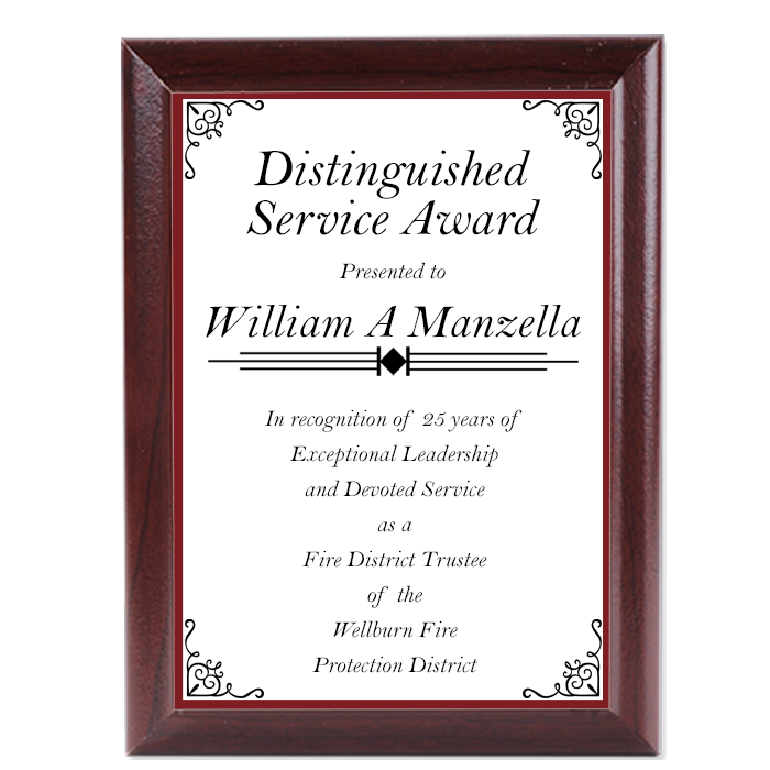 Custom Sublimation Award Plaque