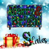 Merry & Bright Christmas Sublimated Rectangle Slates