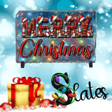 Merry Christmas Santa Alpha Sublimated Rectangle Slates