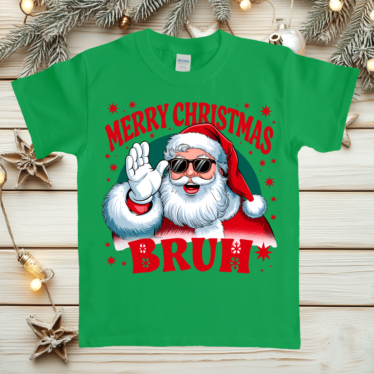 Merry Christmas Bruh HTV Graphic Toddler T-shirts