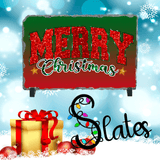 Merry Christmas Sublimated Rectangle Slates