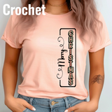 Merry Christmas Vertical HTV Graphic Ladies T-shirts