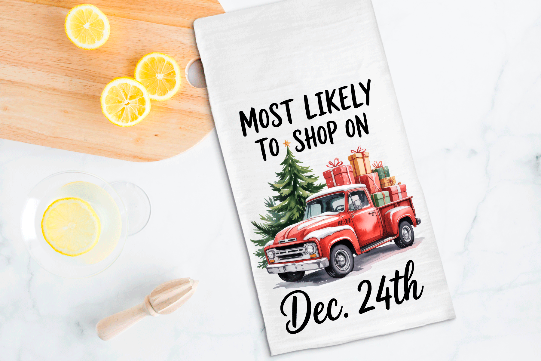Shop Dec 24th Christmas Sublimated Kitchen Towels