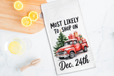 Shop Dec 24th Christmas Sublimated Kitchen Towels