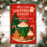 Mrs. Claus Gingerbread Bakery Christmas Sublimated Rectangle Slates