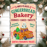 Mrs Claus Gingerbread Bakery Christmas Sublimated Rectangle Slates