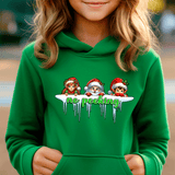 Santa & Friends No Peeking Christmas HTV Toddler Pullover Hoodies
