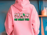 Oh What Fun Santas Christmas HTV Graphic Ladies Full Zip Hoodies