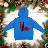 Personalized Buffalo Plaid Alpha HTV Toddler Full Zip Hoodies