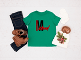 Personalized Buffalo Plaid Alpha HTV Graphic Toddler T-shirts
