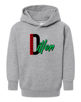 Personalized Buffalo Plaid Alpha HTV Toddler Pullover Hoodies