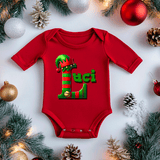 Personalized Elf Alpha Christmas HTV Infant Long Sleeve Bodysuits
