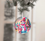 Pastel Popsi Christmas Set Sublimated Ceramic Ornament 3" Set Of 5