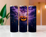 Pumpkin Head Under Water Halloween Sublimated Skinny Tumblers