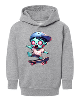 Skater Zombie Halloween HTV Toddler Pullover Hoodies