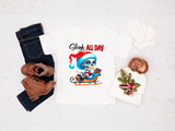 Sleigh All Day Christmas Sublimated Graphic Unisex T-shirts