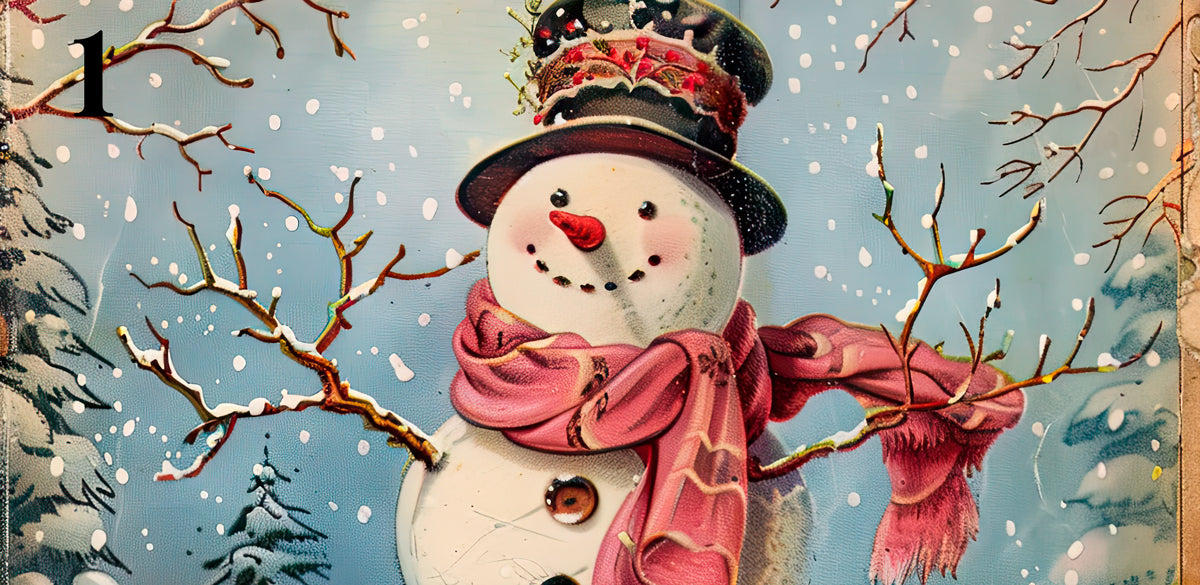 Antique Snowman Scenes Sublimated Coffee Mugs