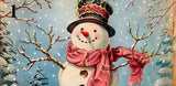 Antique Snowman Scenes Sublimated Coffee Mugs