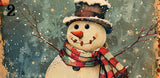 Antique Snowman Scenes Sublimated Coffee Mugs