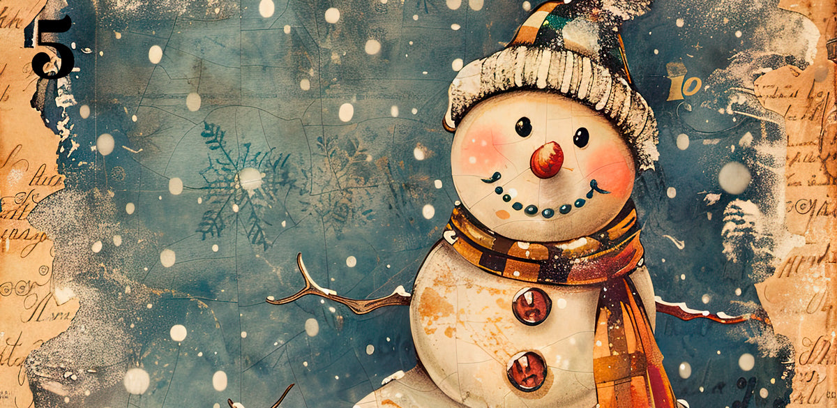 Antique Snowman Scenes Sublimated Coffee Mugs