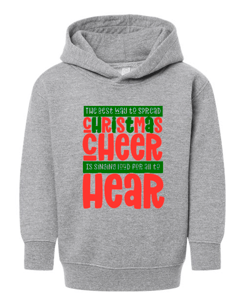 Christmas Cheer HTV Graphic Toddler Pullover Hoodies