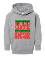 Christmas Cheer HTV Graphic Toddler Pullover Hoodies