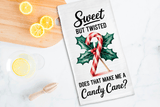 Sweet But Twisted Candy Cane Christmas Sublimated Kitchen Towels