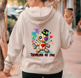 Thinking Of You Voodoo Halloween HTV Graphic Ladies Full Zip Hoodies
