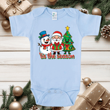 Tis The Sason Santa Crew Christmas HTV Infant Bodysuits