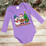 Tis The Sason Santa Crew Christmas HTV Infant Long Sleeve Bodysuits