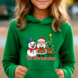 Tis The Season Santa Gang HTV Graphic Toddler Pullover Hoodies