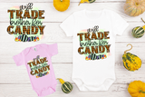 Will Trade Brother For Candy Halloween Sublimated Infant Bodysuits