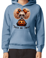Trick Or Treat Halloween HTV Graphic Youth Pullover Hoodies