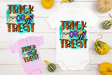 Trick Or Treat Zombie Halloween Sublimated Infant Bodysuits