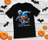 Trick Skater Skeleton Halloween HTV Graphic Unisex T-shirts