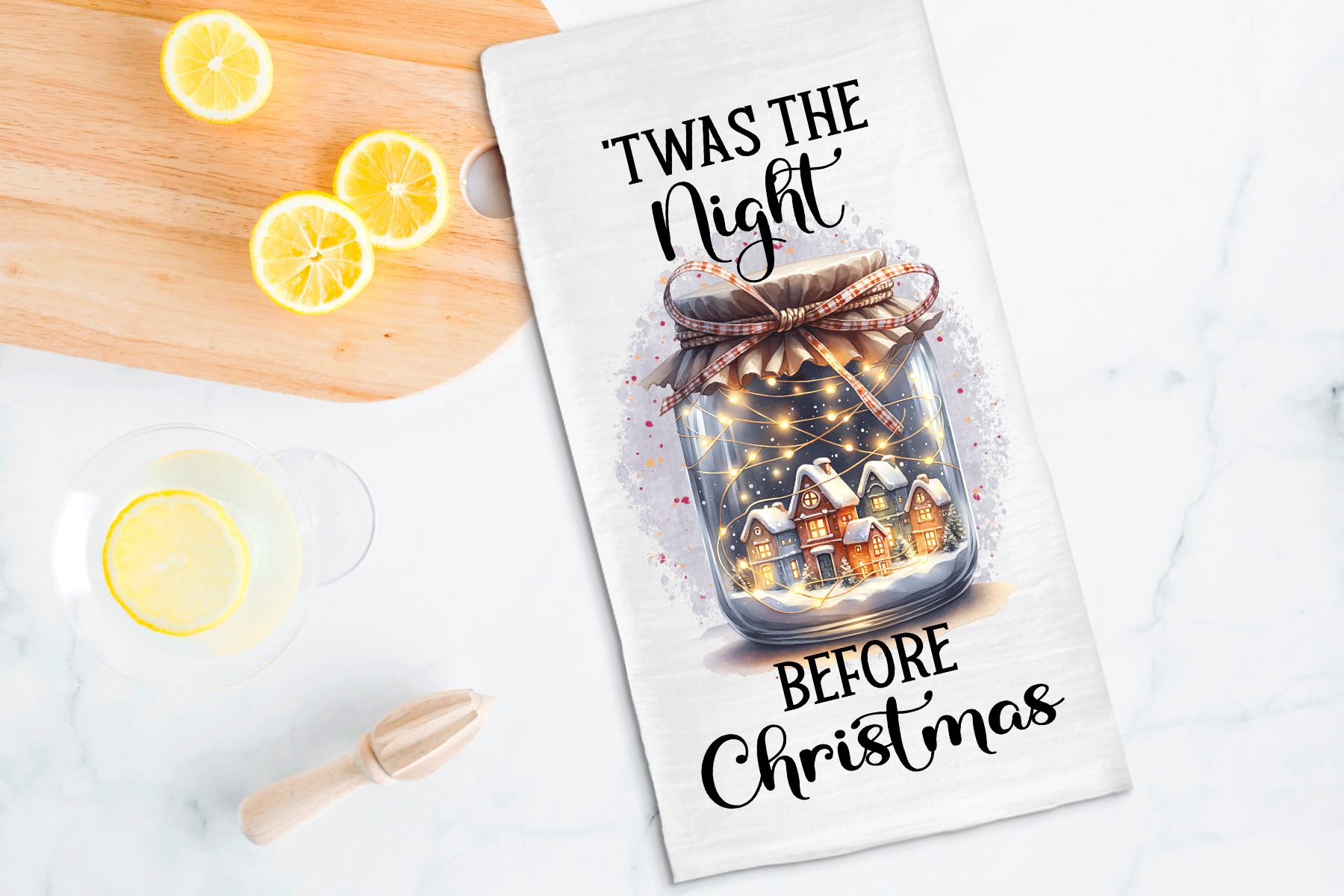 Twas Night Before Christmas Sublimated Kitchen Towels