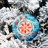 Winter Wonderland Christmas Set 2 Sublimated Ceramic Ornament 3", 5 Piece Set