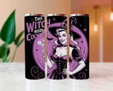 Witch Needs Cocktail Halloween Sublimated Skinny Tumblers