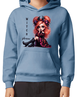 Witch Please Halloween HTV Graphic Youth Pullover Hoodies