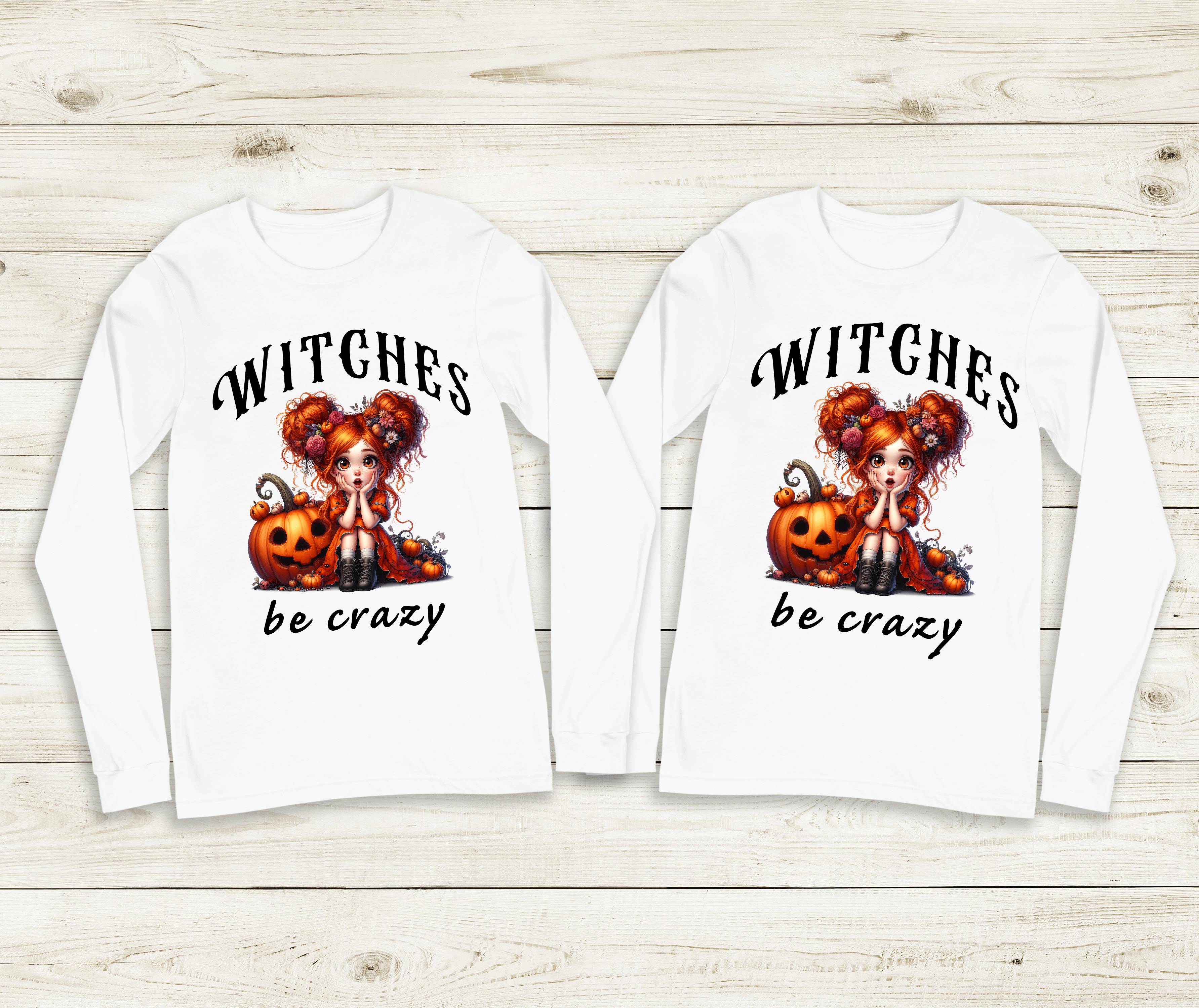 Witching Hour Halloween Sublimated Graphic Youth Long Sleeve T-shirts