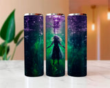 Witchy Woman Under Water Halloween Sublimated Skinny Tumblers