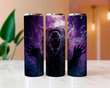 Wolfy Under Water Halloween Sublimated Skinny Tumblers