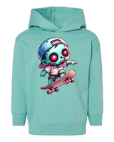Skater Zombie Halloween HTV Toddler Pullover Hoodies