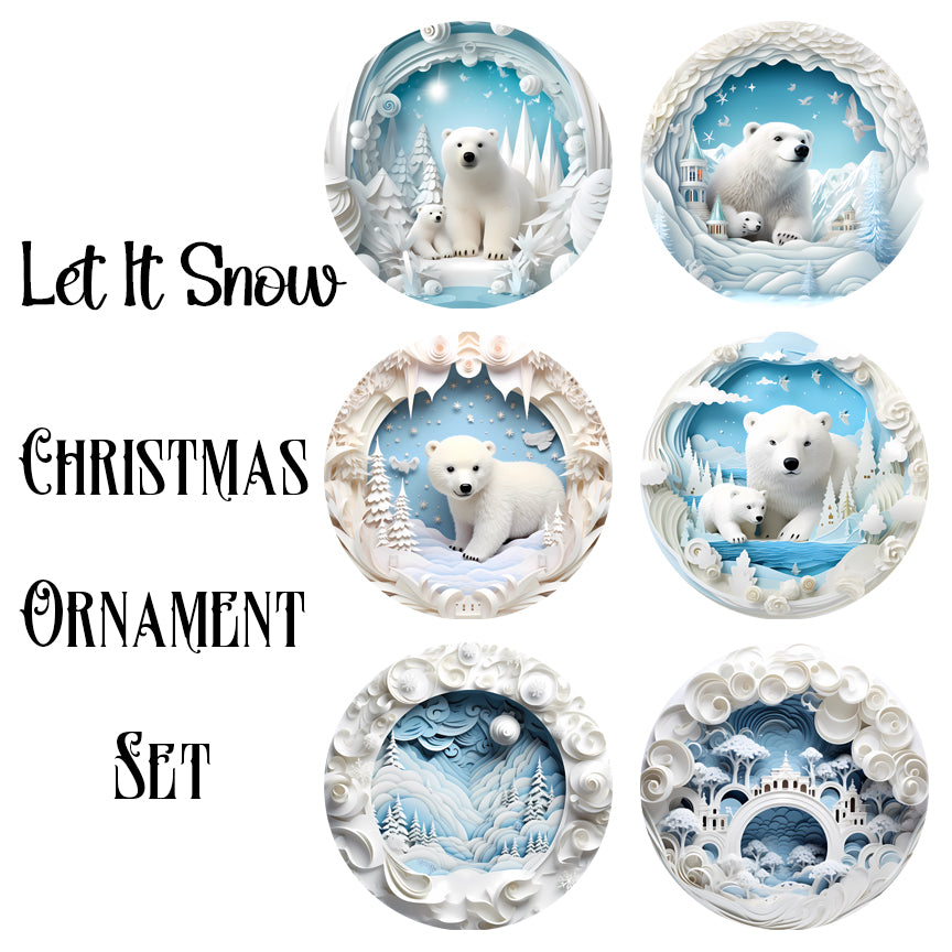 Let It Snow Christmas Ornament Set image 0