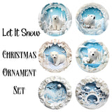 Let It Snow Christmas Ornament Set image 0