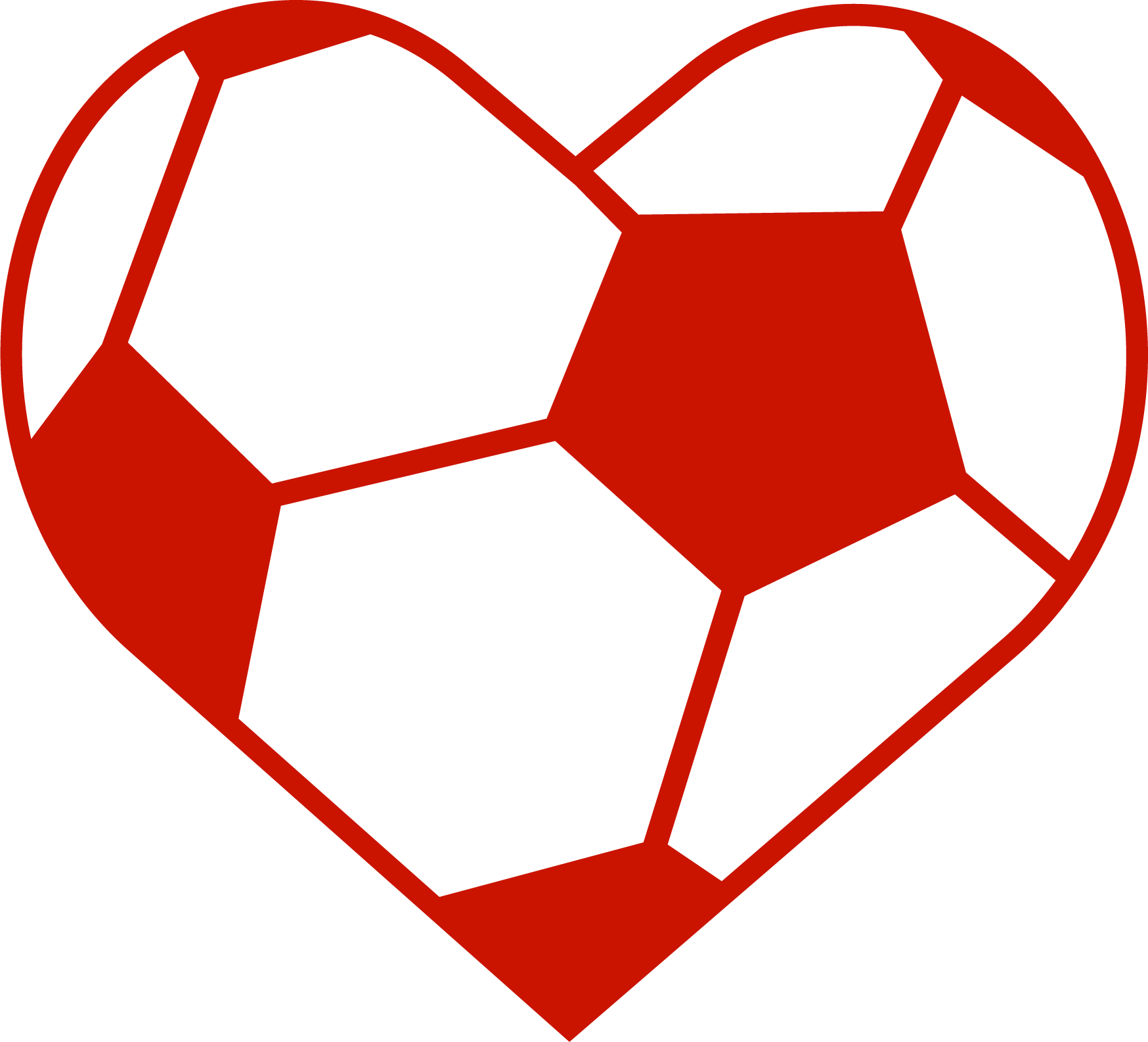 Soccer Heart Vinyl Sticker image 0